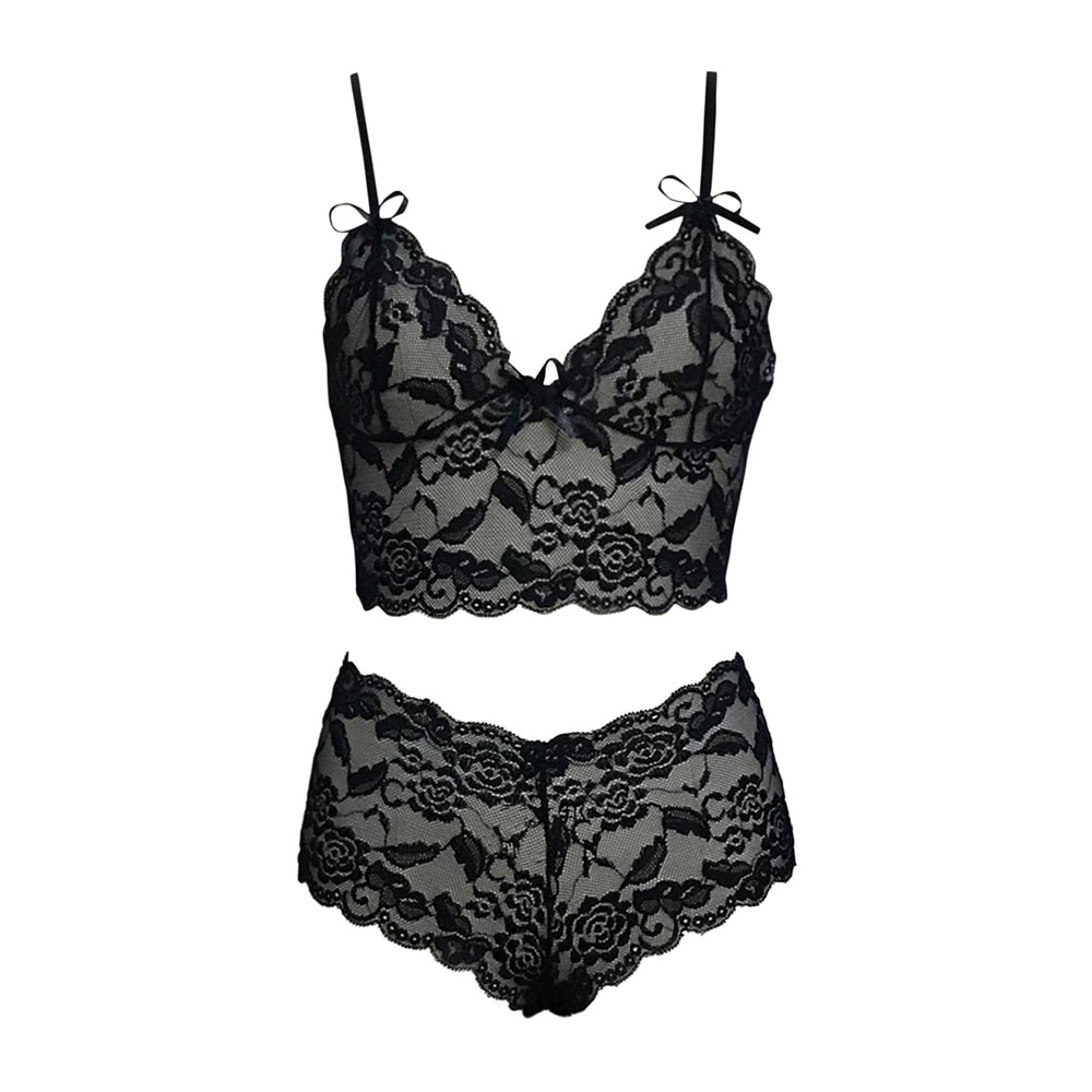 LINGERIE SEXY CONJUNTO SOUTIEN E SHORTINHO