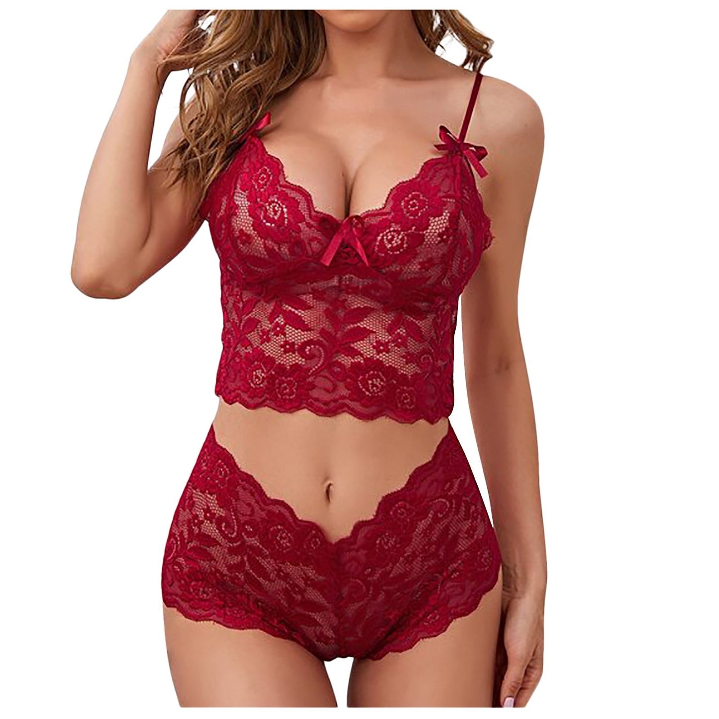 LINGERIE SEXY CONJUNTO SOUTIEN E SHORTINHO